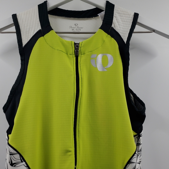 Pearl Izumi Elite Green Bike Tank Half Zip Fitness - Picture 2 of 6